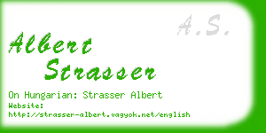 albert strasser business card